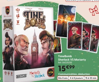Jeu de société TimeBomb Sherlock VS Moriarty