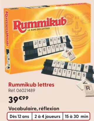 Jeu de société Rummikub lettres