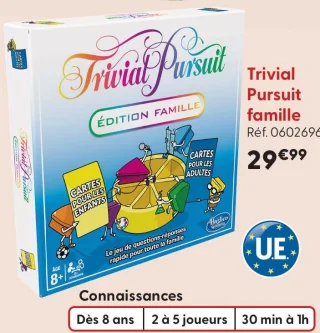 Jeu de société Trivial Pursuit Édition Famille Hasbro Gaming
