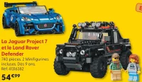 LEGO - La Jaguar Project 7 et le Land Rover Defender