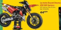 La moto Ducati Desmo 450 MX factory LEGO