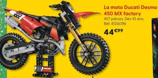 La moto Ducati Desmo 450 MX factory LEGO