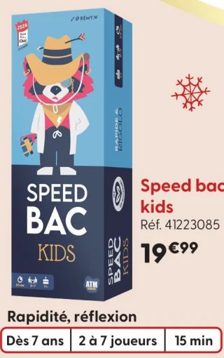 Jeu de société Speed bac kids