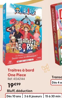 Jeu de société Traitres à bord One Piece