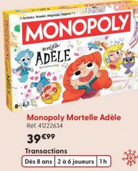 Monopoly Mortelle Adèle