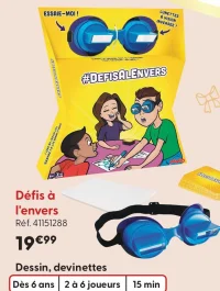 Jeu de société Défis à l'envers