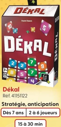 Jeu de cartes Dékal Gigamic