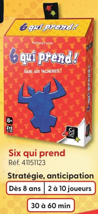 Jeu de cartes Six qui prend! Gigamic