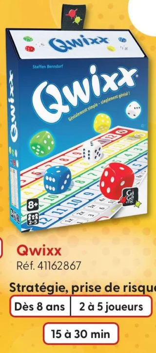 Jeu de cartes Qwixx Gigamic
