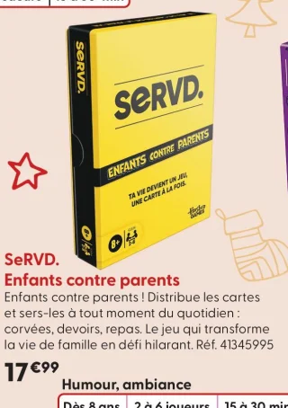 Jeu d'ambiance SeRVD. Enfants contre parents