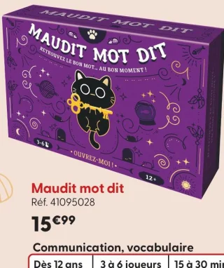 Jeu d'ambiance Maudit mot dit