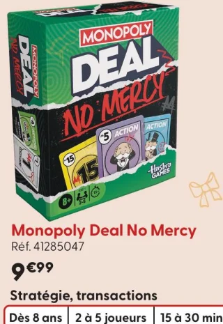 Jeu de cartes Monopoly Deal No Mercy