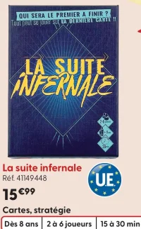 Jeu de cartes La suite infernale