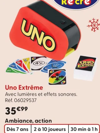 Jeu de cartes Uno Extrême