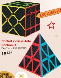 Coffret 2 casse-tête Carbon-X