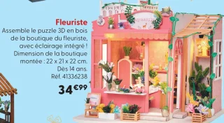 Fleuriste - Puzzle 3D en bois à assembler