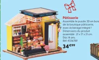 Pâtisserie - Puzzle 3D en bois à assembler
