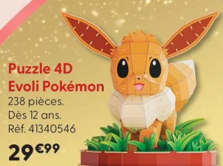 Puzzle 4D Evoli Pokémon