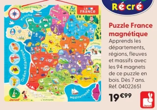 Puzzle France magnétique Janod