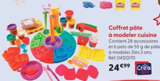 Coffret pâte à modeler cuisine Créa & Cie