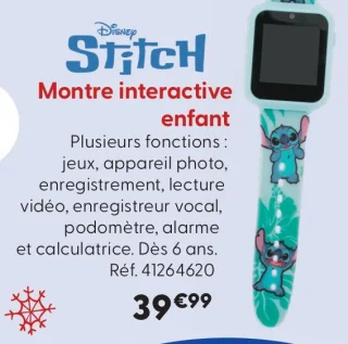 Montre interactive enfant Disney Stitch