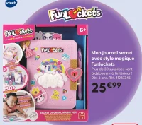 Mon journal secret avec stylo magique Funlockets