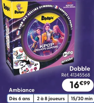 Jeu de cartes Dobble KPOP Demon Hunters Asmodee