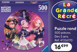 Puzzle rond 500 pièces KPOP Demon Hunters Ravensburger