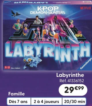 Jeu de société Labyrinthe KPOP Demon Hunters Ravensburger