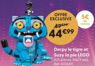 Jeu de construction Derpy le tigre et Suzy la pie LEGO