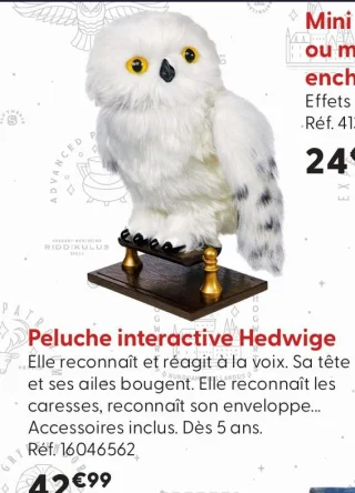 Peluche interactive Hedwige Harry Potter