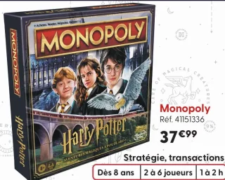 Jeu de société Monopoly Harry Potter