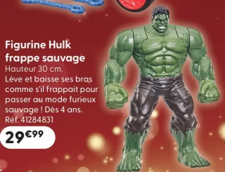 Figurine Hulk frappe sauvage