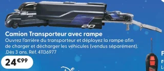 Camion Transporteur avec rampe