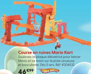 Course en ruines Mario Kart Hot Wheels