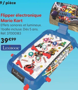 Flipper électronique Mario Kart Lexibook