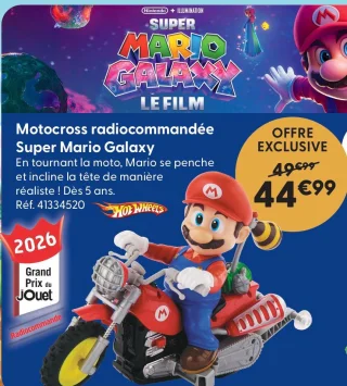 Motocross radiocommandée Super Mario Galaxy Hot Wheels