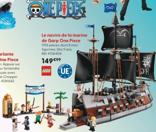 Le navire de la marine de Garp One Piece LEGO