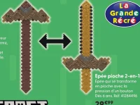 Épée pioche 2-en-1 Minecraft