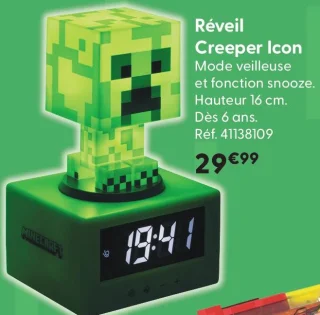 Réveil Creeper Icon Minecraft