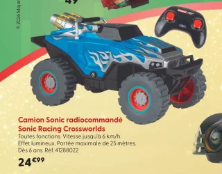 Camion Sonic radiocommandé Sonic Racing Crossworlds