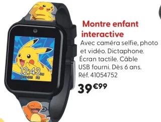 Montre enfant interactive Pokémon