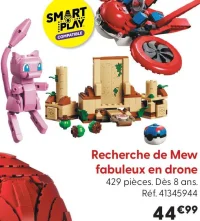 Jeu de construction Smart Play Recherche de Mew fabuleux en drone Pokémon