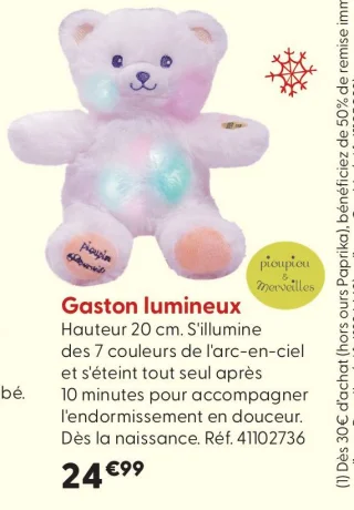 Gaston lumineux Pioupiou & Merveilles