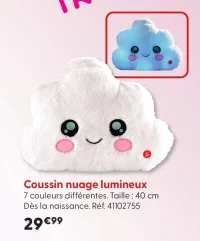 Coussin nuage lumineux