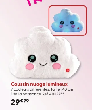Coussin nuage lumineux