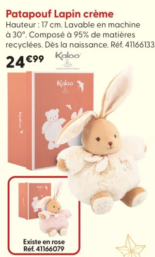 Patapouf Lapin crème Kaloo