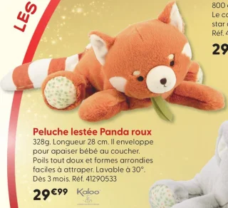 Peluche lestée Panda roux Kaloo