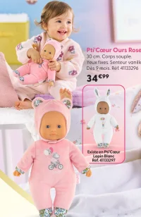 Poupée Pti'Cœur Ours Rose Corolle