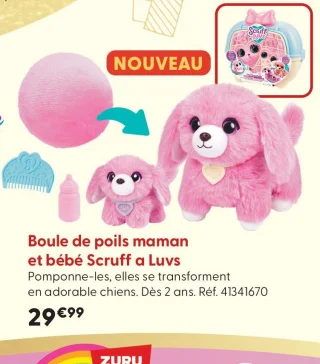 Boule de poils maman et bébé Scruff a Luvs